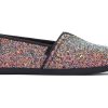 Femme TOMS Slip-Ons | Alpargata Noire A Paillettes Black Chunky Glitter