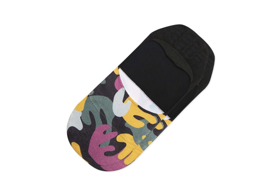 Femme TOMS | Chaussettes Invisibles Floral Abstrait Noir