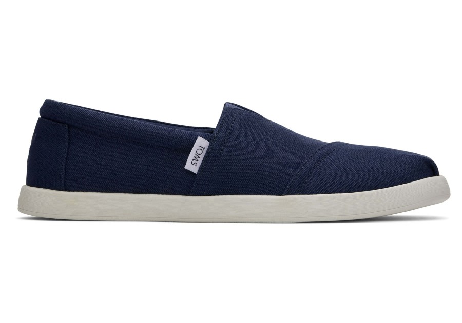 Homme TOMS Alpargata | Alp Fwd Navy Recycled Cotton Canvas Bleu Marine