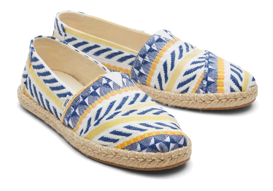 Femme TOMS Espadrilles | Alpargata Global Jaquard Rope Espadrille Jacquard Global Naturel