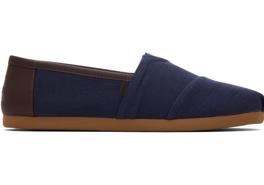 Homme TOMS | Alpargata Synthetic Trim Deep Navy