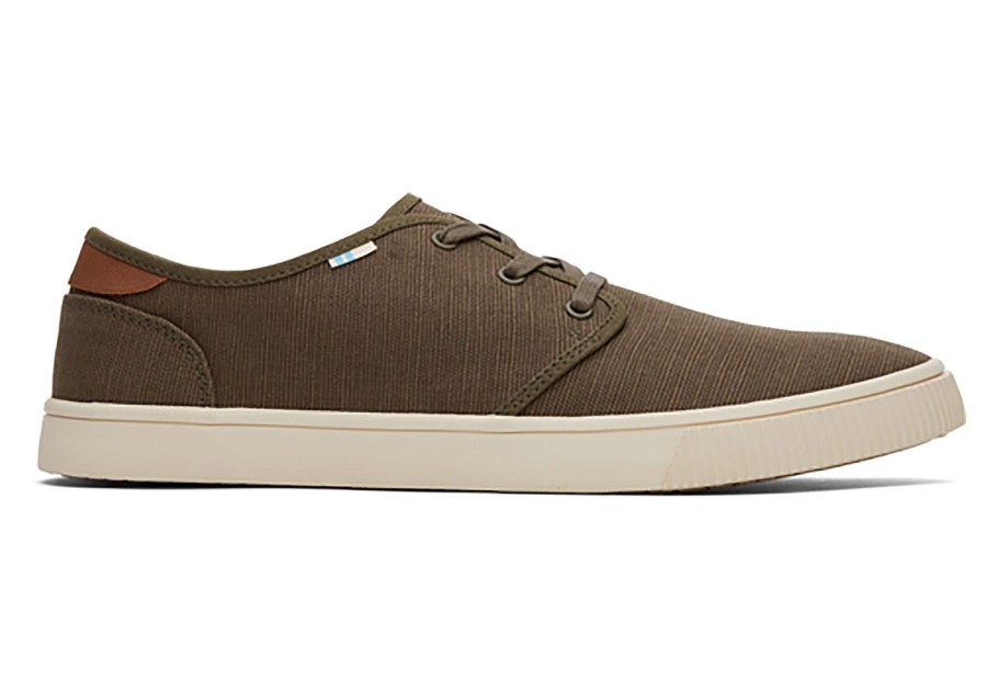 Homme TOMS Sneakers | Carlo Sneaker Olive Fonce