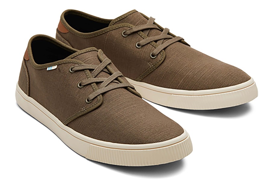 Homme TOMS Sneakers | Carlo Sneaker Olive Fonce