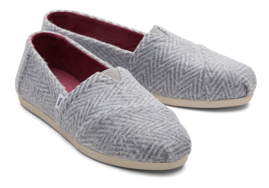 Femme TOMS Alpargata | Espadrille Alpargata A Chevrons Herringbone Shadow