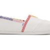 Femme TOMS Alpargata | Alpargata Unity White Rainbow Canvas