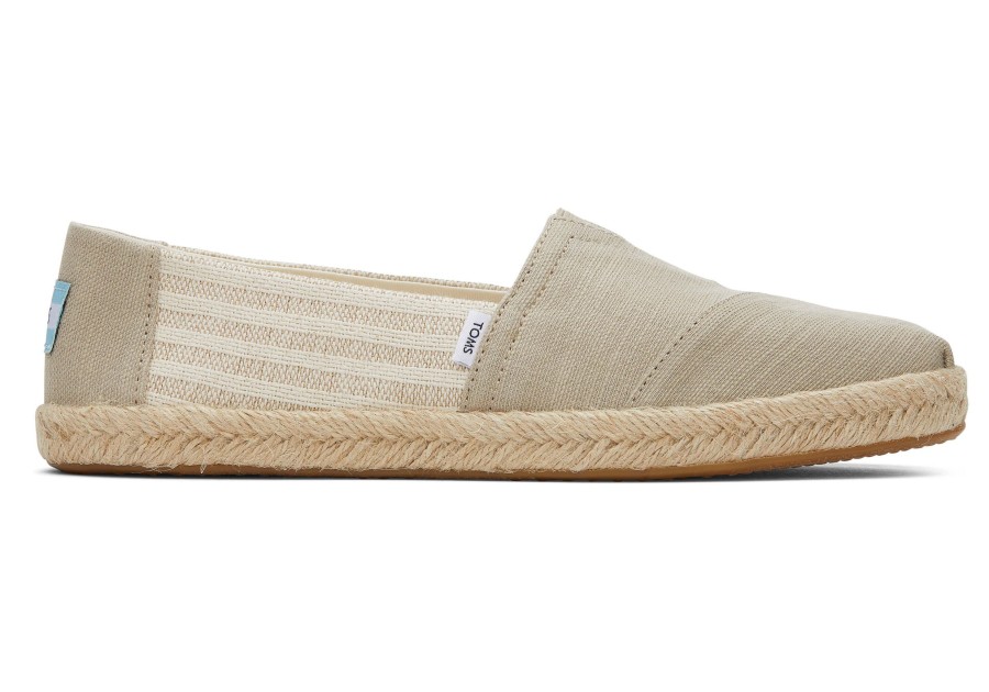 Femme TOMS Espadrilles | Alpargata Recycled Cotton Rope Espadrille Beige Oxford