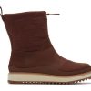 Femme TOMS Bottes | Bottine Makenna En Cuir Marron Impermeable Cuir Marron Fonce Impermeable