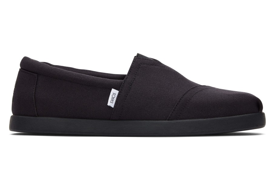 Homme TOMS Alpargata | Alp Fwd All Black Recycled Cotton Canvas Black/Black