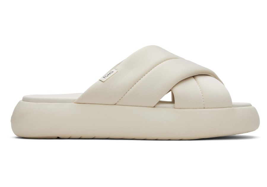 Femme TOMS Slip-Ons | Mallow Cross-Over Repreve® Beige