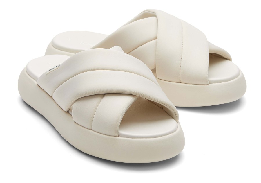 Femme TOMS Slip-Ons | Mallow Cross-Over Repreve® Beige